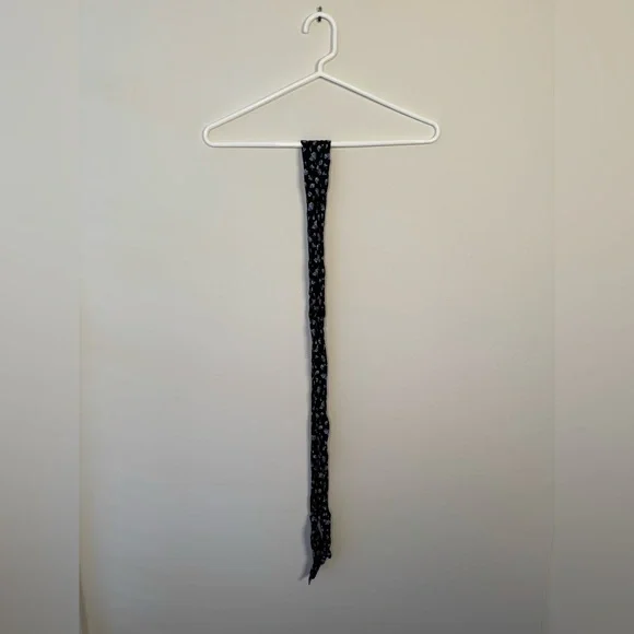 Madewell Black Ruffle-Sleeve Tie-Waist Jumpsuit in Blue Baby's Breath - Small - Picture 12 of 13